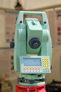 Close-up of theodolite