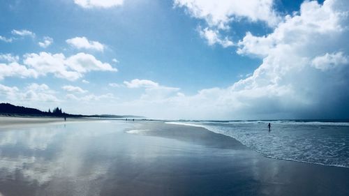 Panoramic view of beach against sky