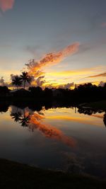 Scenic view of silhouette landscape against sky during sunset
