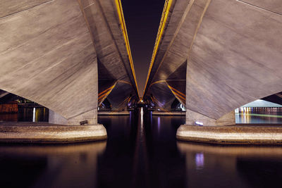 Close-up of bridge over river in city