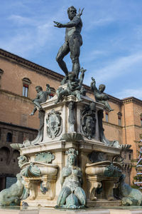 Low angle view of statue