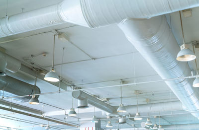 Air duct, air conditioner pipe, wiring pipe, and fire sprinkler system. air flow and ventilation.
