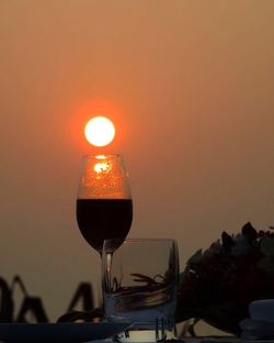 Close-up of wine in glass