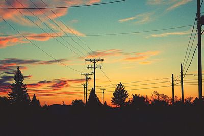 Low angle view of sky at sunset