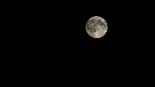 Low angle view of moon in sky