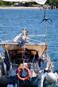 Man fishing in sea