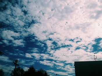 Low angle view of cloudy sky