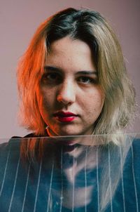 Close-up portrait of a young woman