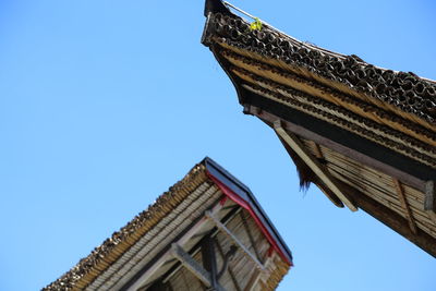 Low angle view of temple against sky