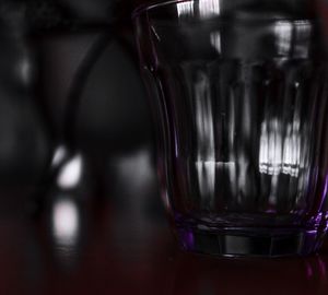 Close-up of glass jar on table