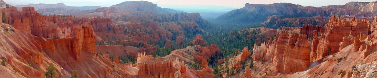 Panoramic view of rock formations