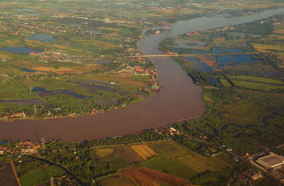 Aerial view of agricultural field