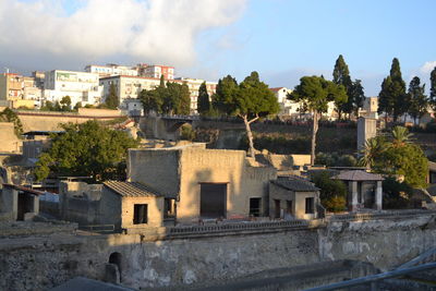 Buildings against sky in city