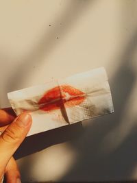 Close-up of person holding ice cream