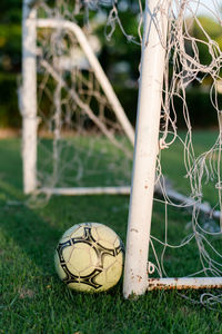 Soccer ball on field