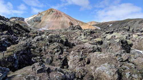Brennisteinsalda - scenic view of volcanic mountain against sky