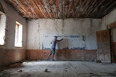 Interior of abandoned building