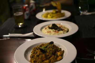 Traditional peruvian dishes prepared in a restaurant ready to eat. delicious meals