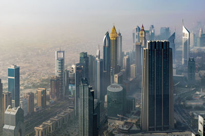 Aerial view of buildings in city