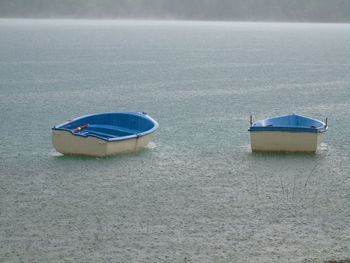 Boats on lake