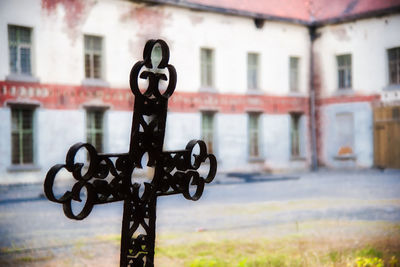 Close-up of metal structure