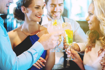 Group of people drinking glass