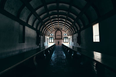 Empty corridor of building