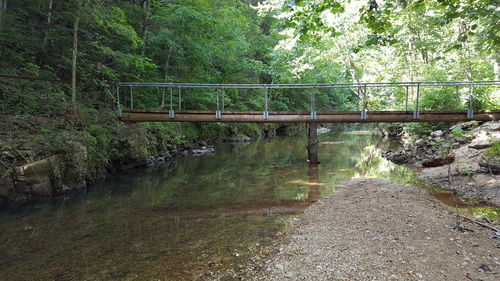 Footbridge over river