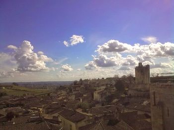 High angle shot of townscape