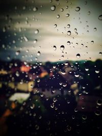 Close-up of water against sky