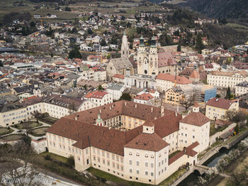 High angle shot of townscape