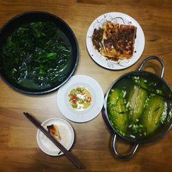 Directly above shot of served in plate