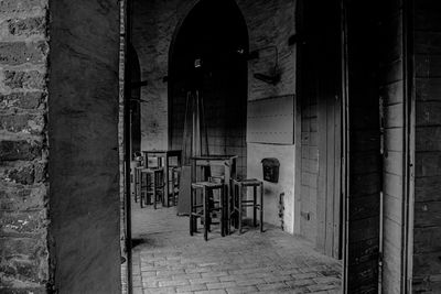 Interior of abandoned building