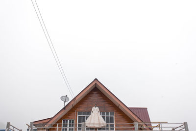 Low angle view of building against clear sky