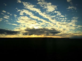 Clouds in sky at sunset