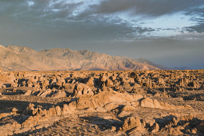 Scenic view of desert against sky