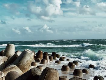 Scenic view of sea against sky