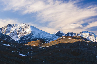 Snow covered mountain scenery, norway