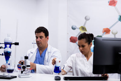 Female friends working at clinic