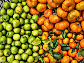Full frame shot of fruits at market for sale