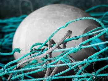 Close-up of fishing net