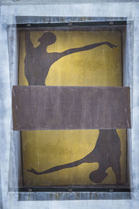Close-up of yellow brick wall
