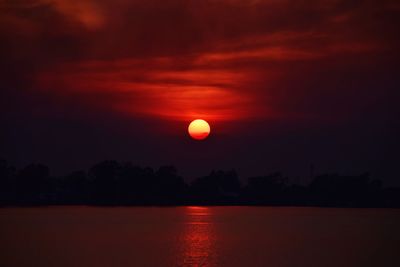 Scenic view of sunset against sky