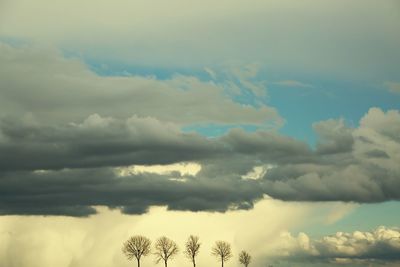 Low angle view of cloudy sky