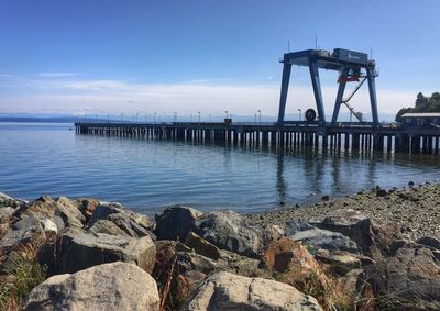 Pier over sea in usa