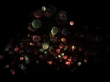 Low angle view of firework display