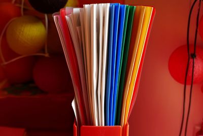 Close-up of colorful objects