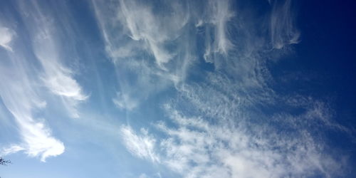 Low angle view of clouds in sky