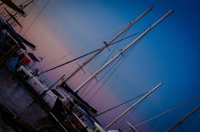 Low angle view of sailboat against sky