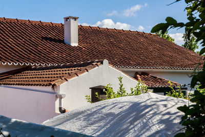 Roof of building against sky